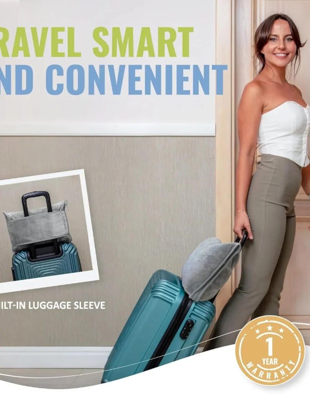 Soft & Warm Travel Blanket for Airplane & Car - Long Flight Essential for Women, - Picture 5 of 8